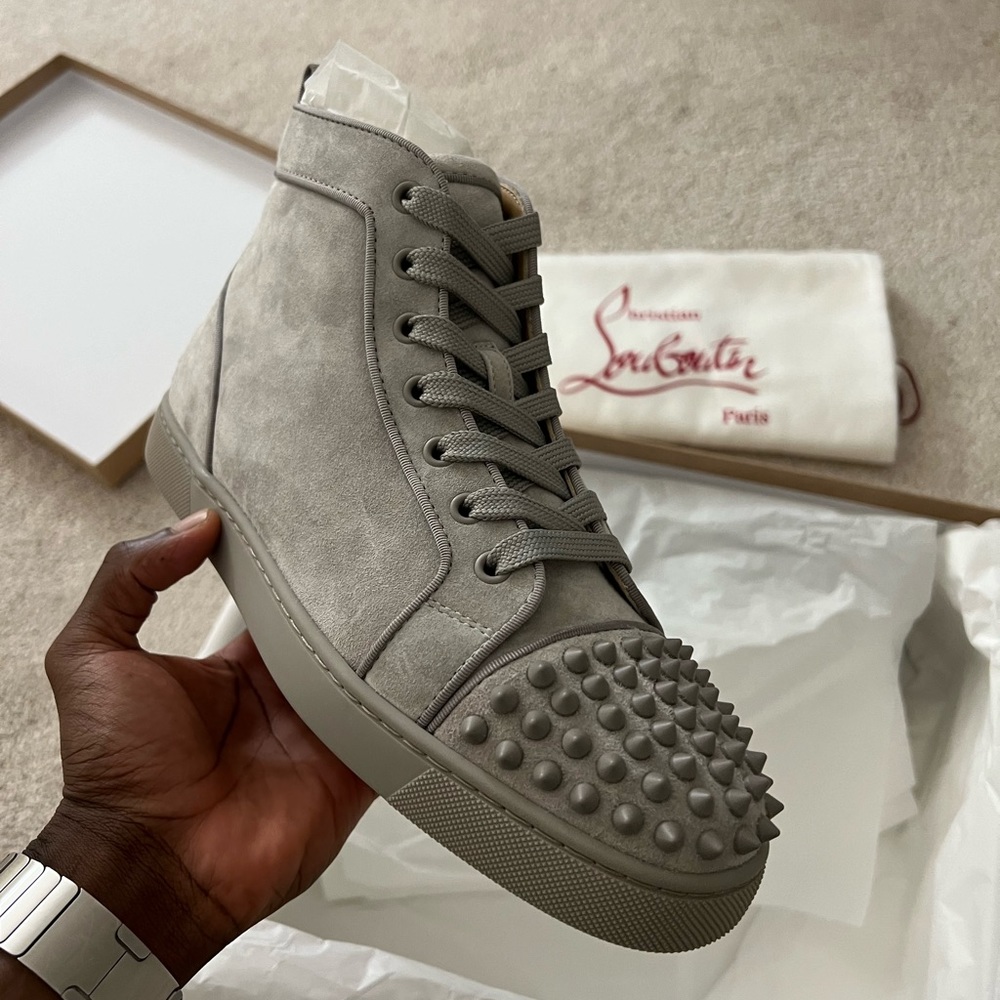 Brand New Christian Louboutin Grey Louis Orlato Sneakers